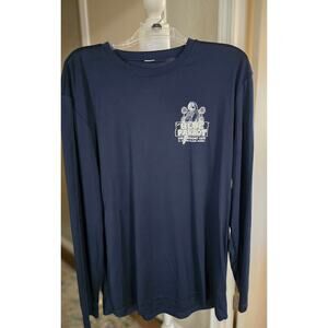 Men's Blue Parrot Oceanfront Cafe Souvenir Long Sleeve Shirt XL